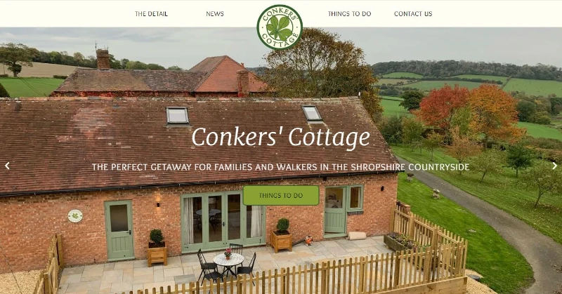Holiday let website Conkers Cottage_Shropshire